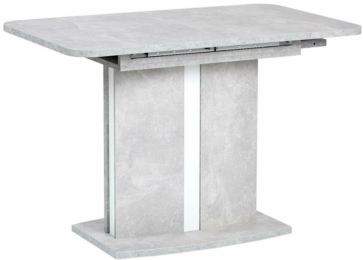 Кухонный стол раздвижной Hoff Mercury, 110(150)х75х68,6 см, цвет бетон