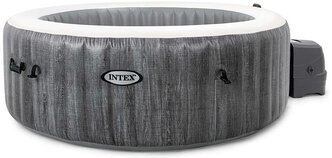 СПА бассейн Intex PureSpa Bubble Therapy GreyWood Deluxe (28440) серый