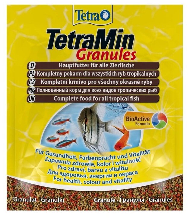 TetraMin Granules (гранулы) для всех видов декоративных рыб 15 г.