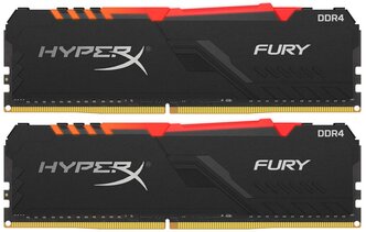 Оперативная память HyperX Fury RGB 32 ГБ (16 ГБ x 2) DDR4 2666 МГц DIMM CL16 HX426C16FB3AK2/32