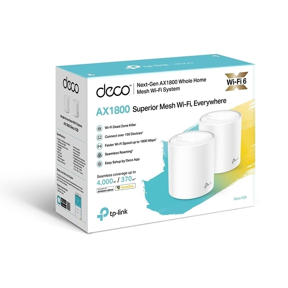 Mesh Wi-Fi система TP-LINK Deco X20 (2-pack) AX1800