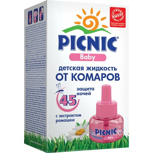 Жидкость от комаров picnic baby 45 ночей 30мл