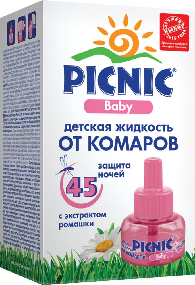 Жидкость для фумигатора Picnic Baby от комаров с экстрактом ромашки