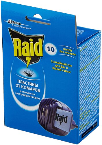 Фумигатор + пластины Raid от комаров — купить в интернет-магазине по ...