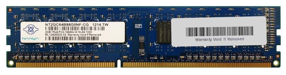 Оперативная память Nanya 2 ГБ DDR3 1333 МГц DIMM NT2GC64B88G0NF-CG