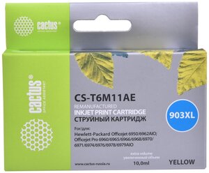 Cartridge ink Cactus №903XL CS-T6M11AE yellow (10ml) for HP OJP 6950/6960/6970