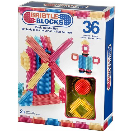 Конструктор игольчатый в коробке Bristle Blocks (Battat), 36 деталей