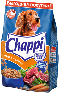 Фото Сухой корм для собак Chappi Мясное изобилие, мясное ассорти, с овощами, с травами
