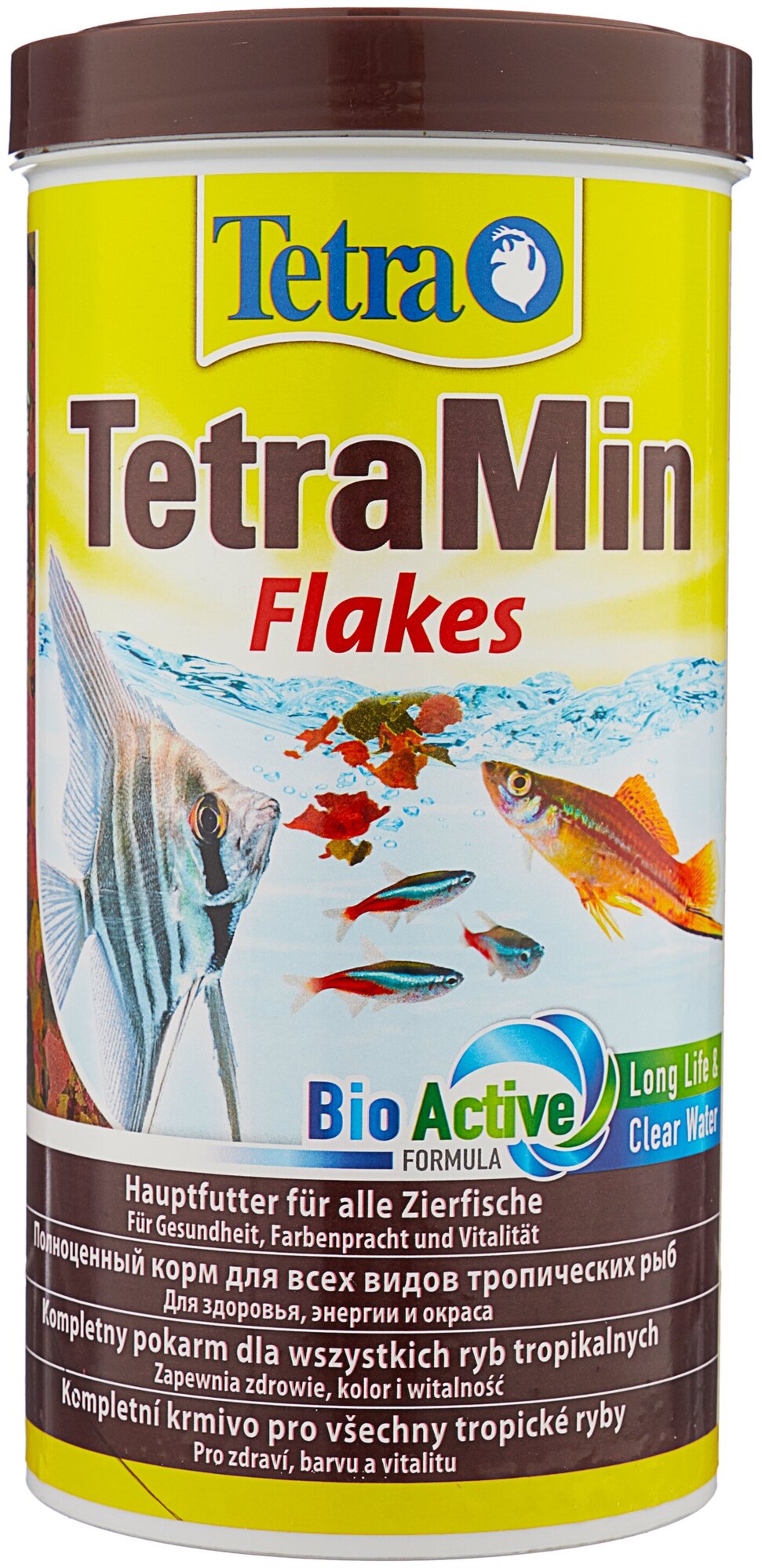 Корм Tetra TetraMin Flakes 1 л, хлопья для всех видов тропических рыб