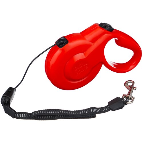 Поводок-рулетка для собак Fida Styleash тросовая (M) 5 м красный