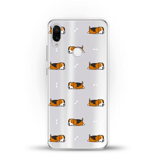 фото Силиконовый чехол бигли спят на xiaomi redmi note 7 andy & paul