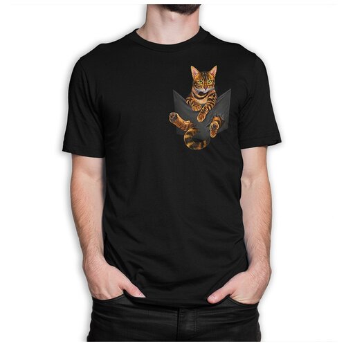 фото Футболка dream shirts кот в кармашке мужская