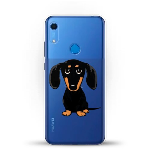 фото Силиконовый чехол черная такса на huawei y6s andy & paul