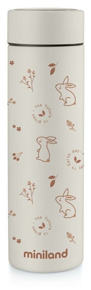 Miniland Natur Thermos Bunny, 0.45 л, бежевый