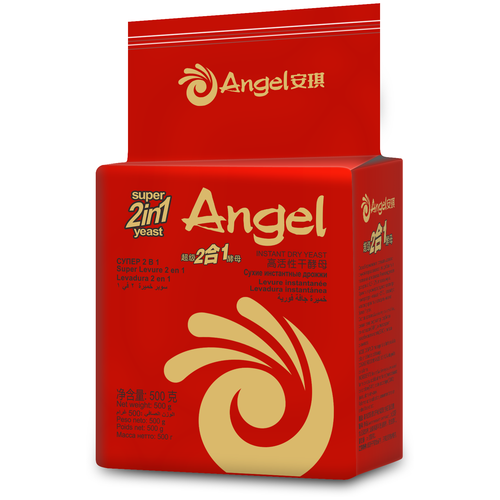 Дрожжи Angel сухие быстродействующие 2 в 1 (1 шт. по 500 г)