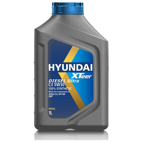 фото Синтетическое моторное масло hyundai xteer diesel ultra c3 5w-30, 5 л