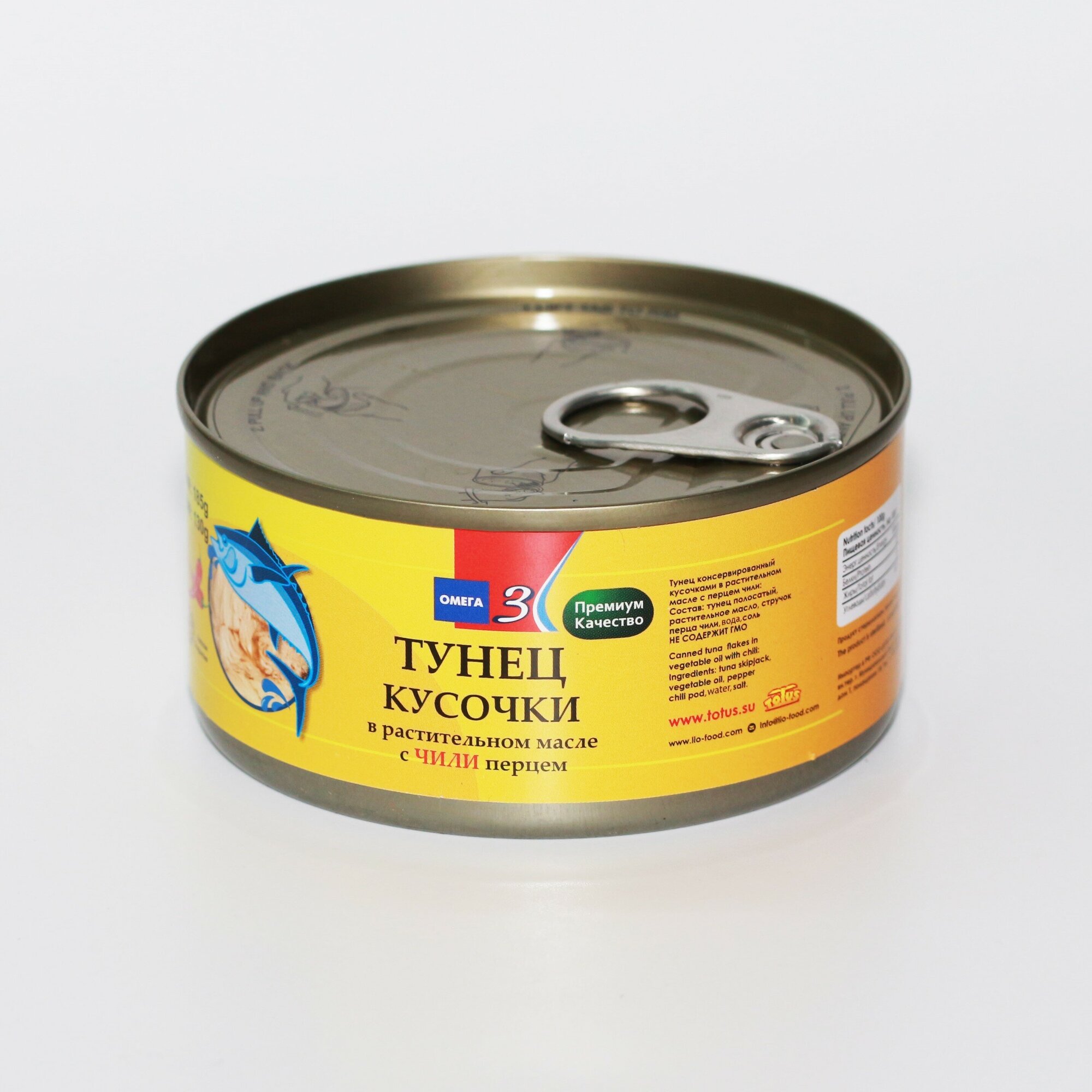 фото Тунец Totus Lio кусочки в растительном масле с чили
