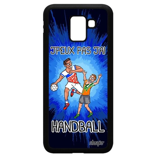 фото Чехол на мобильный galaxy j6 2018, "не могу - у меня гандбол!" юмор карикатура utaupia