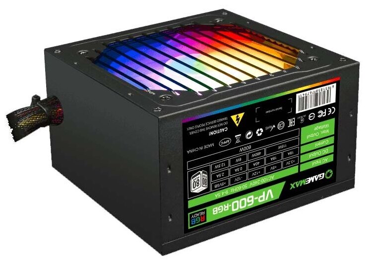 Блок питания GameMax VP-600-RGB 600W