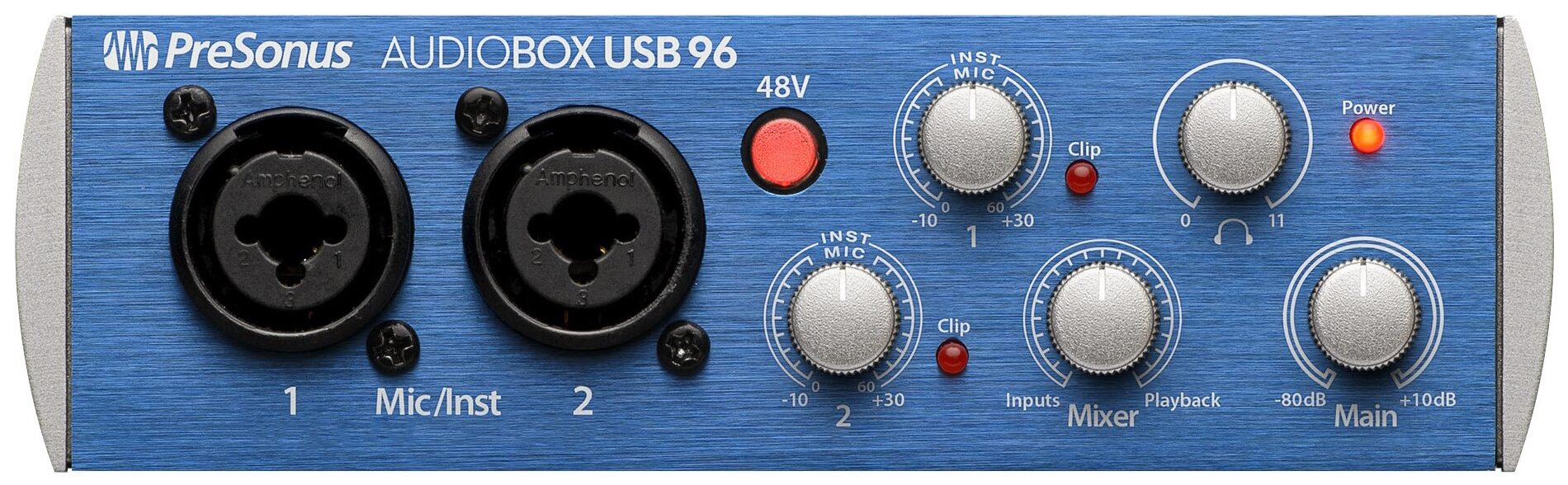 PreSonus AudioBox USB 96 Black аудио/MIDI интерфейс 2х2 для РС или МАС 24бит/96кГц, ПО Studio One Artist