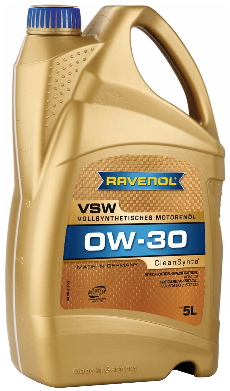 Моторное масло RAVENOL VSW SAE 0W-30 ( 5л)