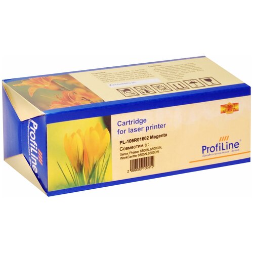 Картридж ProfiLine PL-106R01602-M, 2500 стр, пурпурный картридж sakura 106r01602 для xerox пурпурный 2500 к phaser6500 workcenter6505