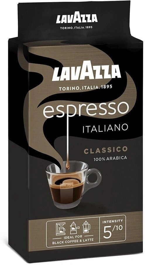 Кофе молотый Lavazza Caffe Italiano Espresso вакуумная упаковка, 250 г