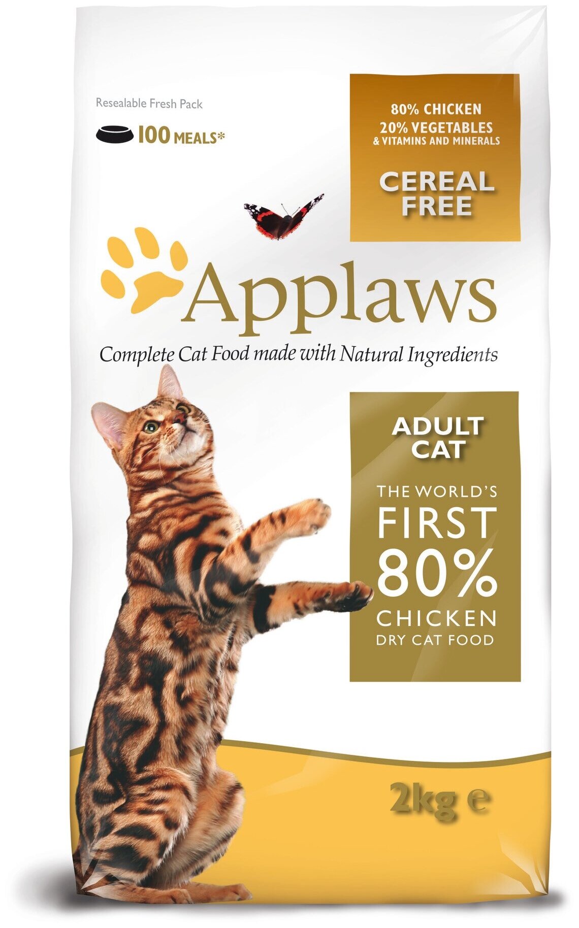 Applaws Беззерновой для Кошек "Курица/Овощи: 80/20%" (Dry Cat Chicken) 2 кг
