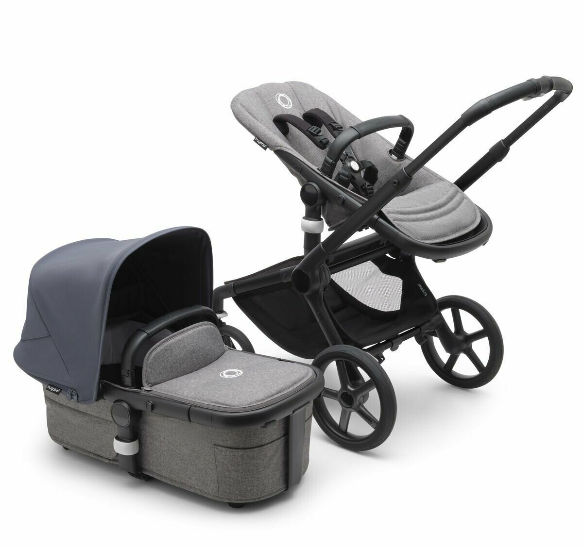 Коляска Bugaboo Fox 5 Black/Grey /Stormy blue