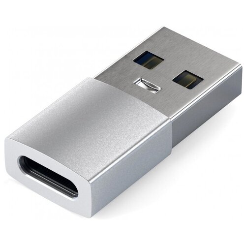 Переходник/адаптер Satechi USB Type-A to Type-C Adapter (ST-TAUC), Silver адаптер satechi usb 3 0 type c to usb 3 0 type a space gray st tcuam