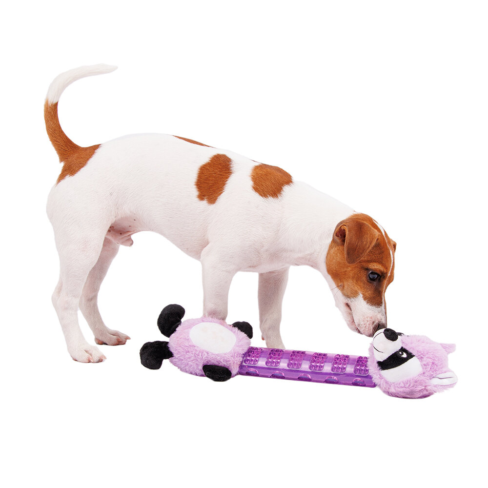 Rurri Игрушка для собак Енот с длинной шеей 39 см - фото №2