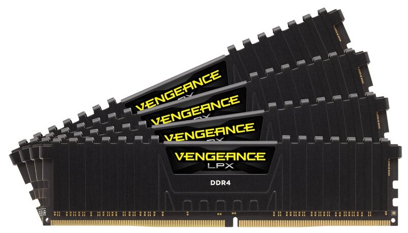 Оперативная память Corsair 64 ГБ (16 ГБ x 4 шт.) DDR4 3000 МГц DIMM CL16