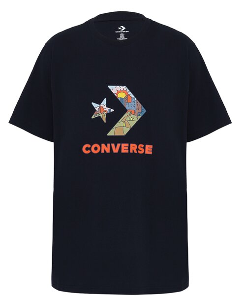 Футболка Converse, размер XS, черный