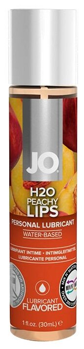 Лубрикант с ароматом персика JO Flavored Peachy Lips - 30 мл.