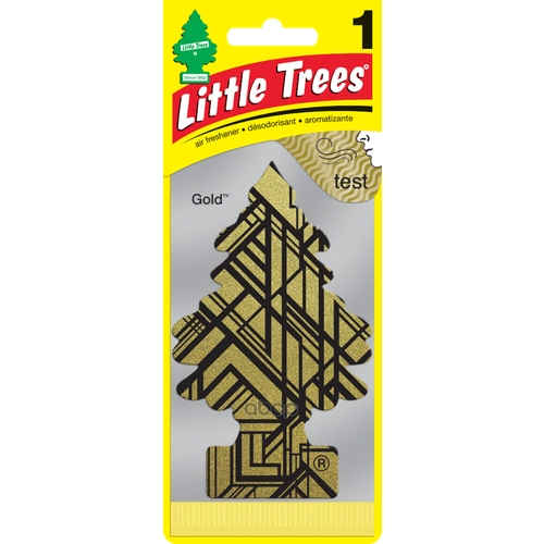 Ароматизатор Елочка Золото (Gold) Сша 10105 Car-Freshner U1p-10210-Russ Little Trees арт. U1P-10210-RUSS