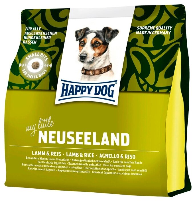 Сухой корм для собак Happy Dog Mini Neuseeland, при чувствительном пищеварении, ягненок 1 уп. х 1 шт. х 4 кг (для мелких и карликовых пород)