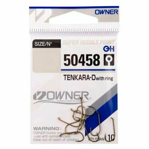 owner крючок tenkara down w eye brown 14 12шт 50458 14 OWNER Крючок Tenkara Down w/eye brown №10 10шт 50458-10