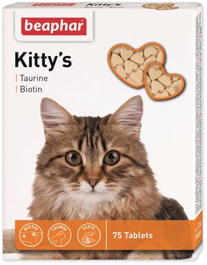 Кормовая добавка Beaphar Kitty's Taurine + Biotin , 75 таб.