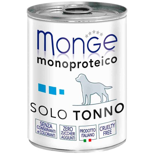 Влажный корм для собак Monge Monoprotein, беззерновой, тунец 1 уп. х 1 шт. х 400 г