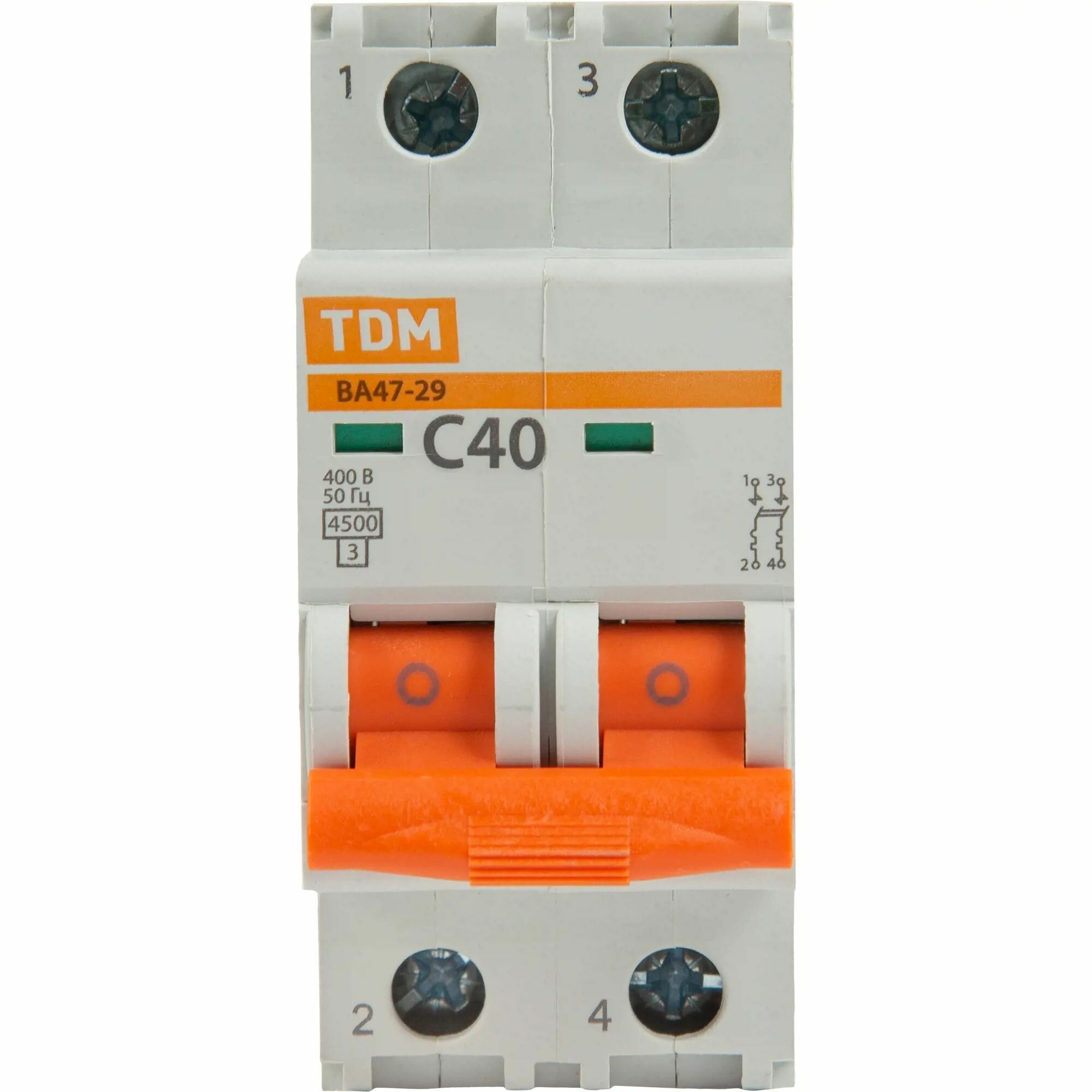 Автоматический выключатель TDM ELECTRIC ВА 47-29 (C) 4,5kA 40 А
