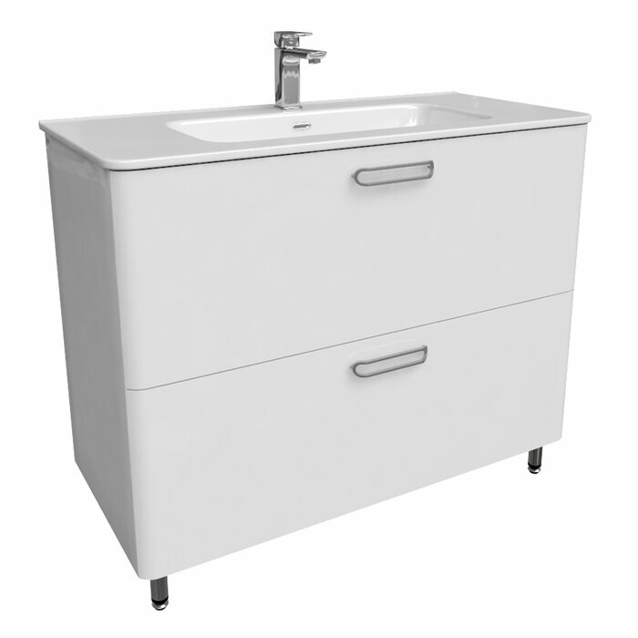 фото IDDIS IDDIS, BRI10WFi95K Brick Тумба напольная с умывальником, 100х47 см, белый