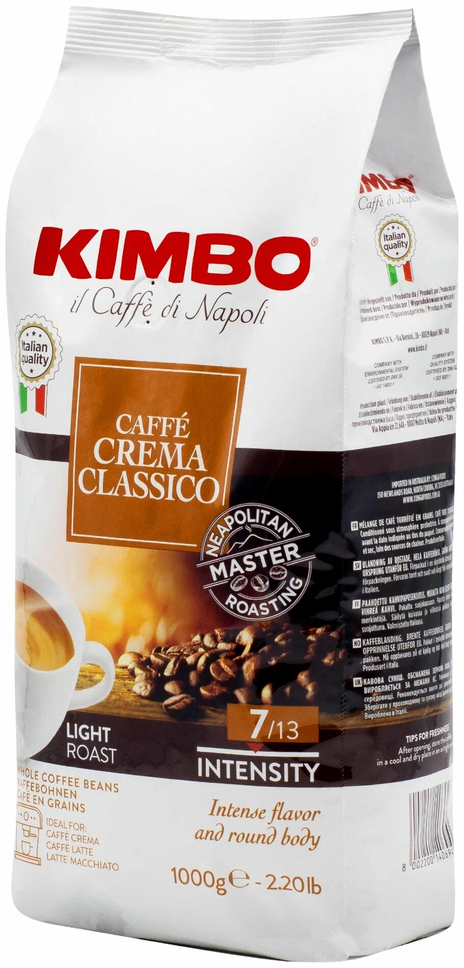 Кофе в зернах Kimbo Caffe Crema Dolce, 1кг - фотография № 2