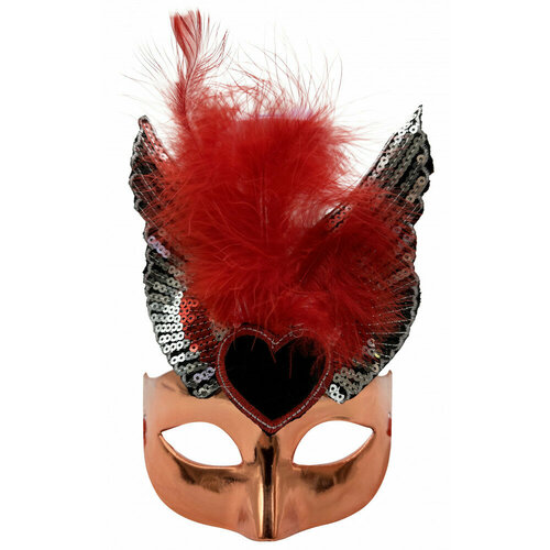 фото Маска карнавальная "клеопатра", 21*16 см, красная без бренда