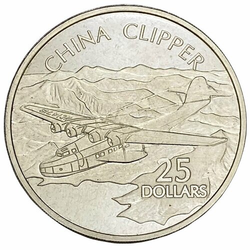 Соломоновы острова 25 долларов 2003 г. (Самолёты - China Clipper) (Proof) соломоновы острова 25 долларов 2003 г самолёты av 8b harrier ii proof