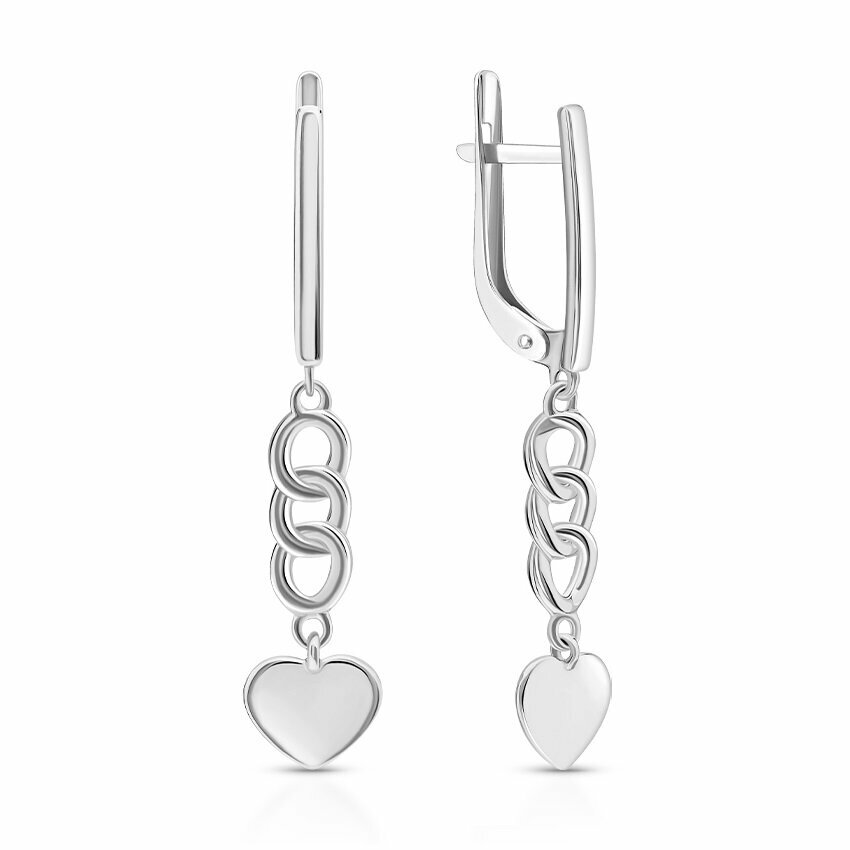 Серьги Яхонт, серебро, 925 проба
