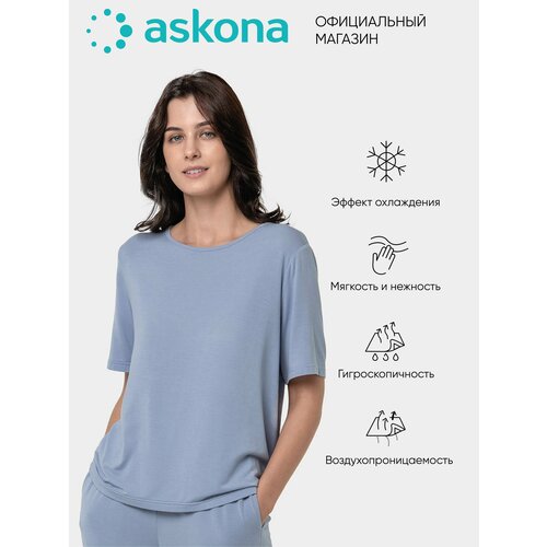 фото Футболка аскона stay cool, размер 52, голубой