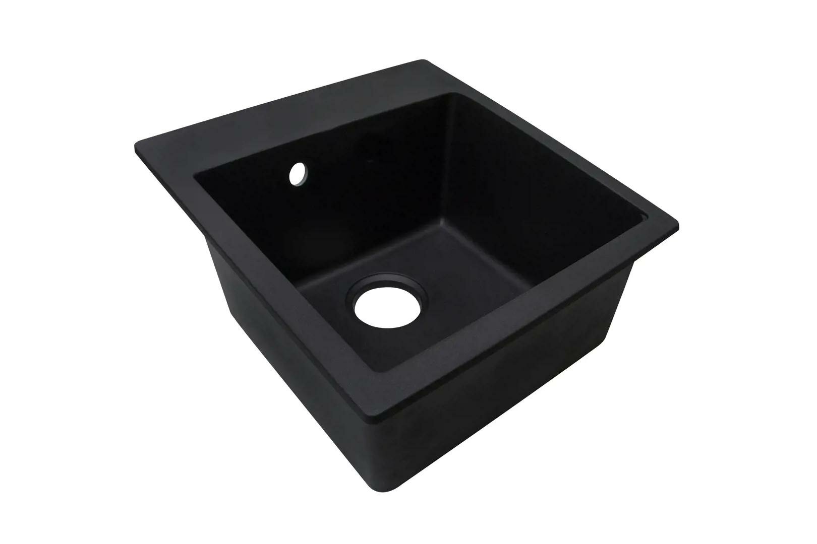 Delinia квадратная 48x43x21.7 см кварц цвет черный антрацит