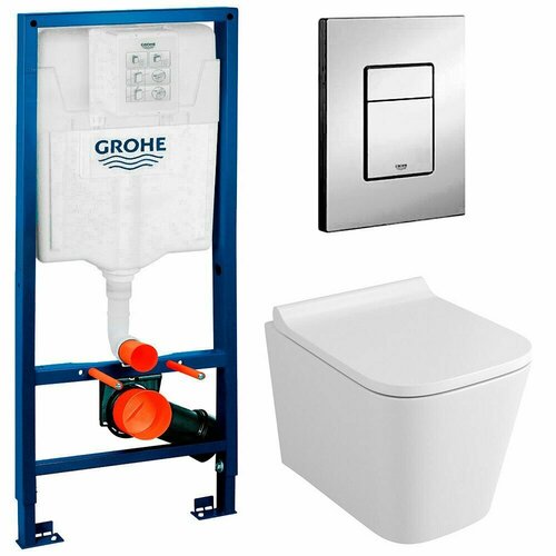 Инсталляция Grohe Rapid SL 38772001 + унитаз OWL Vatter Ruta-H mini OWLT190403 безободковый с сиденьем инсталляция grohe rapid sl 38772001 унитаз owl eld cirkel h owlt190101 безободковый с сиденьем