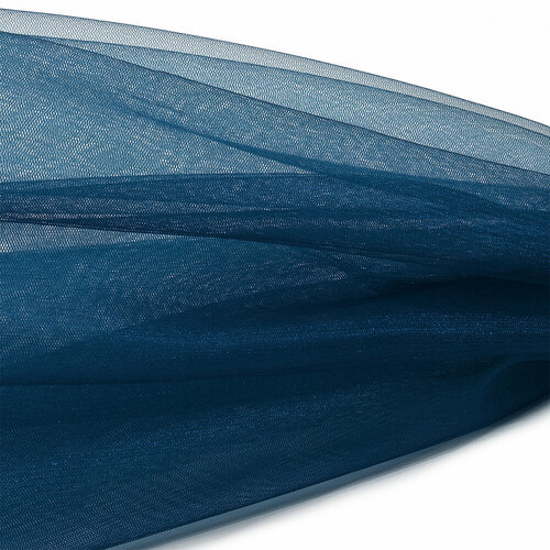 Фатин Кристалл средней жесткости блестящий арт. K. TRM шир.300см, 100% полиэстер цв. 30 К уп.50м - т. бирюзовый