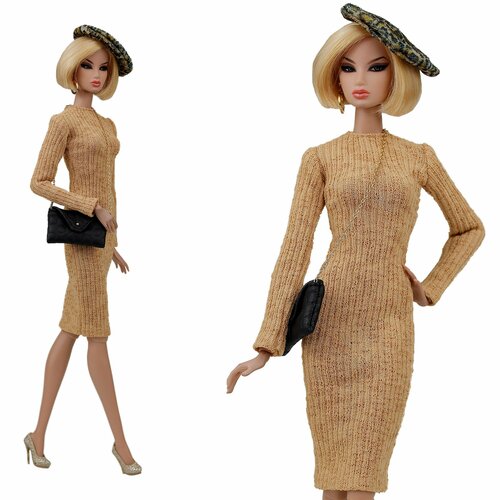 Платье, берет, сумка. Цвет 